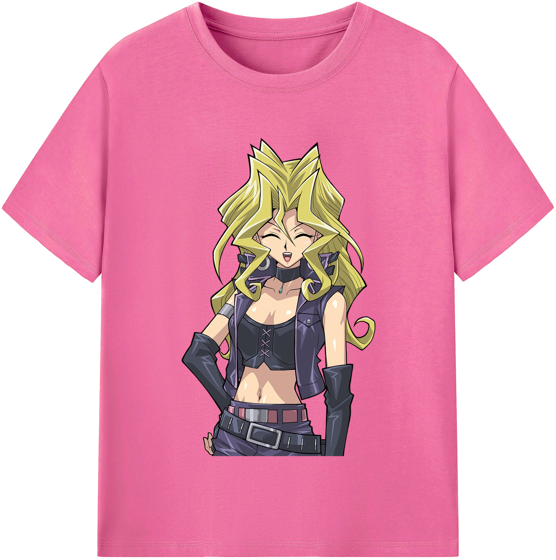 （画像用） 遊☆戯☆王 Yu-Gi-Oh! レディースカジュアルプリントTシャツ（綿100％）